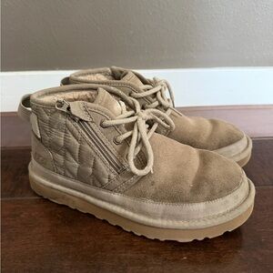 UGG Kids Tan Quilted Boots